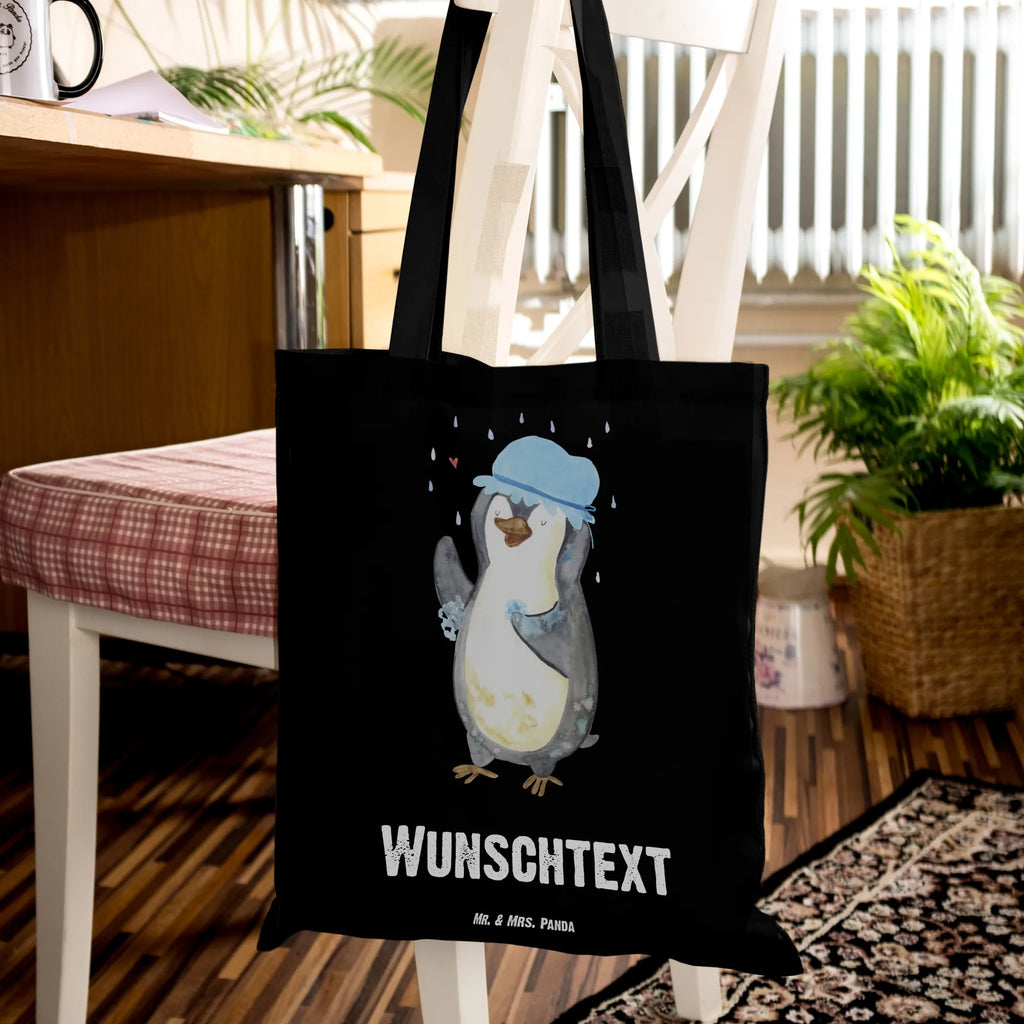 Personalised tote bag Penguin have a shower Personalisierte Einkaufstasche, Personalisierter Jutebeutel, Personalisierte Jutetasche, Tragetasche mit Namen, Personalisierter Beutel, Personalisierter Stoffbeutel, Personalisierte Kindergartentasche, Stoffbeutel mit Namen, Personalisierte Tasche, Personalisierte Beuteltasche, Einkaufstasche mit Namen, Pinguin, Dusche, glücklich sein, Lebensmotto, Pinguine, duschen, Neustart, Neuanfang, Motivation