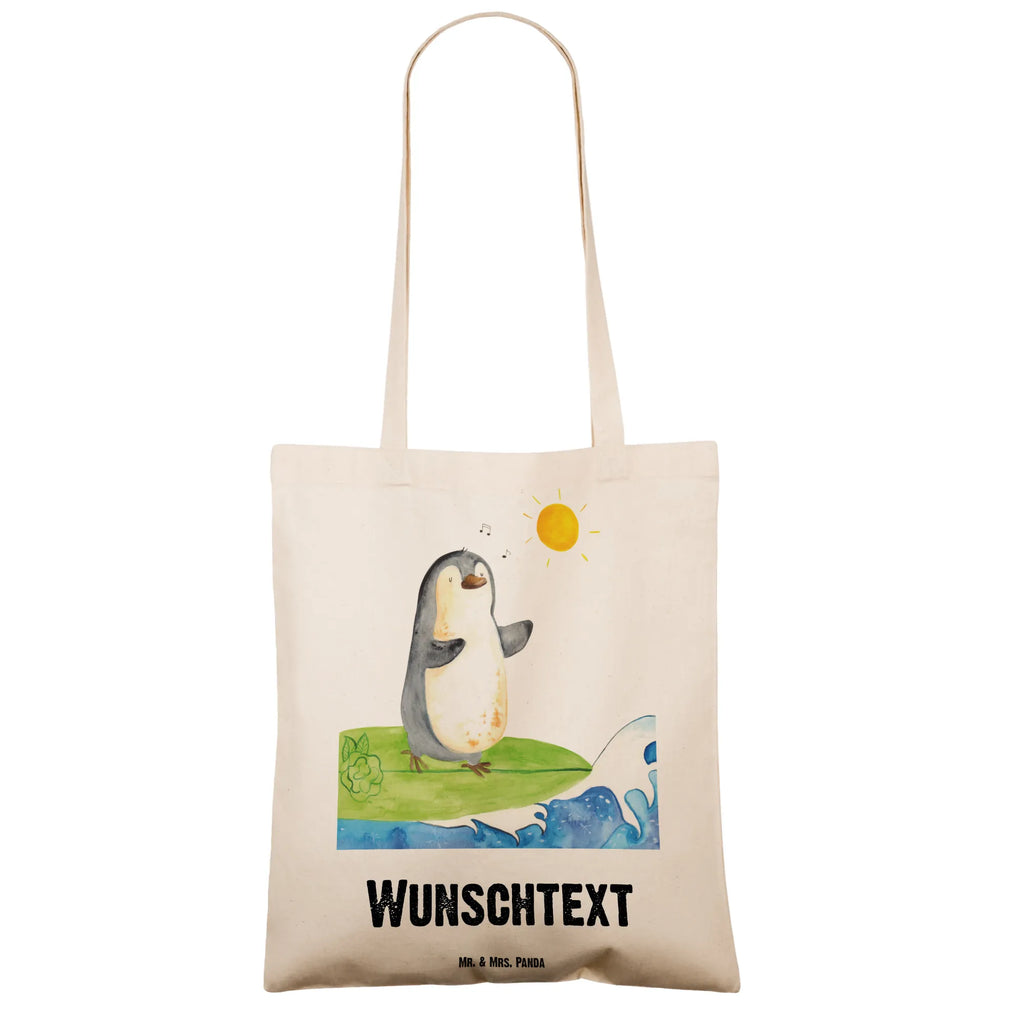 Personalised tote bag Penguin surfer Penguin, North Pole, Winter, Penguins, surfers, surfing, waves, Hawaii, holidays, penguins, Portugal, wave riding