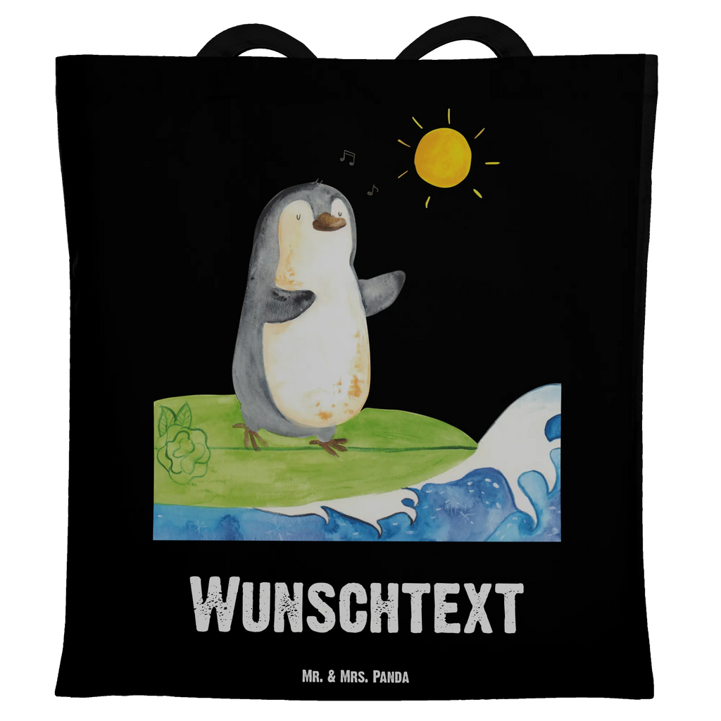 Personalised tote bag Penguin surfer Penguin, North Pole, Winter, Penguins, surfers, surfing, waves, Hawaii, holidays, penguins, Portugal, wave riding