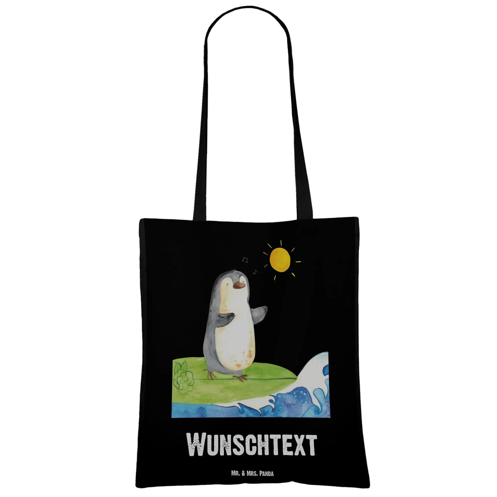 Personalised tote bag Penguin surfer Penguin, North Pole, Winter, Penguins, surfers, surfing, waves, Hawaii, holidays, penguins, Portugal, wave riding