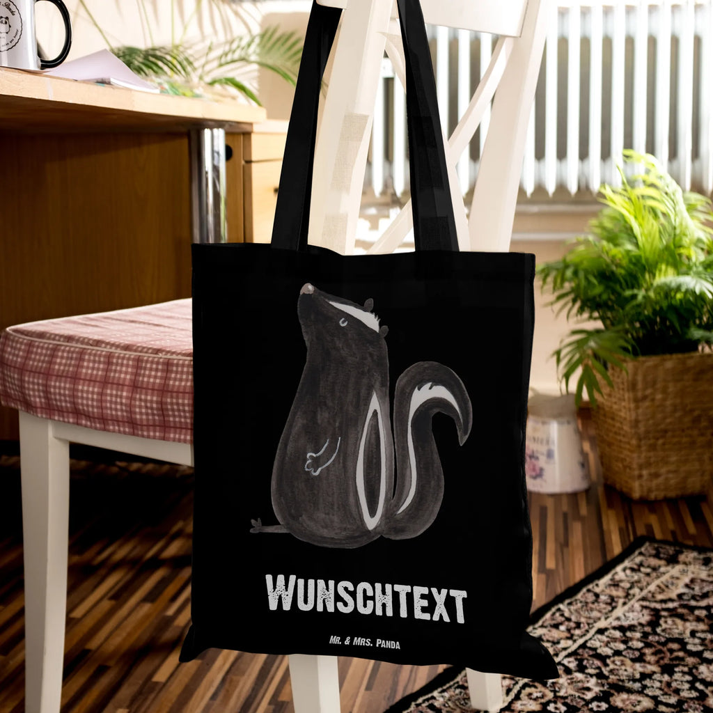 Personalised tote bag skunk Sit Skunk, predator, office, skunk, know-it-all, stinky, wild animal, stinker, slogan, law