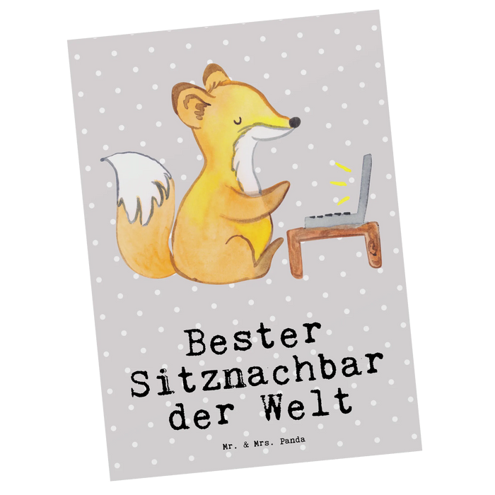 Postcard Fox Best seat neighbor in the world