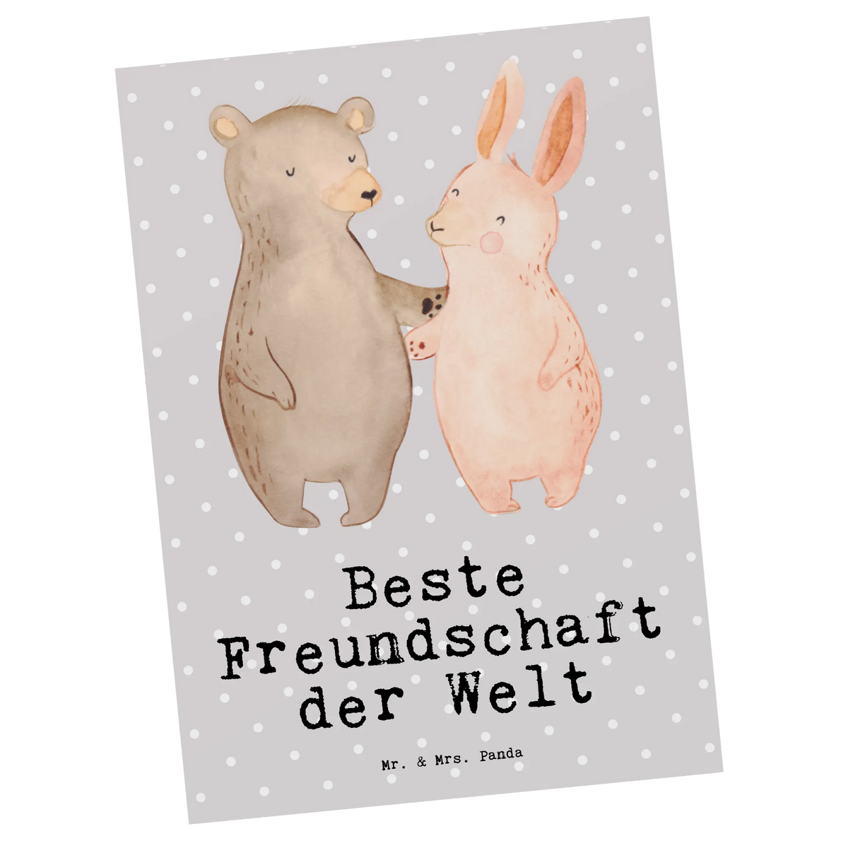 Postkarte Hase Beste Freundschaft der Welt Designkarte, Fotokarte, einzelkarte, Grußkarte, Postkarte, Ansichtskarte, Motivkarte, spruchkarte, bildkarte, Postkarten, Ansichtskarten, kunstkarte, Kunstkarten, Geschenkidee, Geschenk, Schenken, Mitbringsel, Geburtstag, Geburtstagsgeschenk, für, Danke, Dankeschön, Bedanken, Freude machen, Geschenktipp, Freunde, Bae, Freundschaft, Kumpel, Freund, Best Friends, Freunde Fürs Leben, Freundin, Clique, Bff