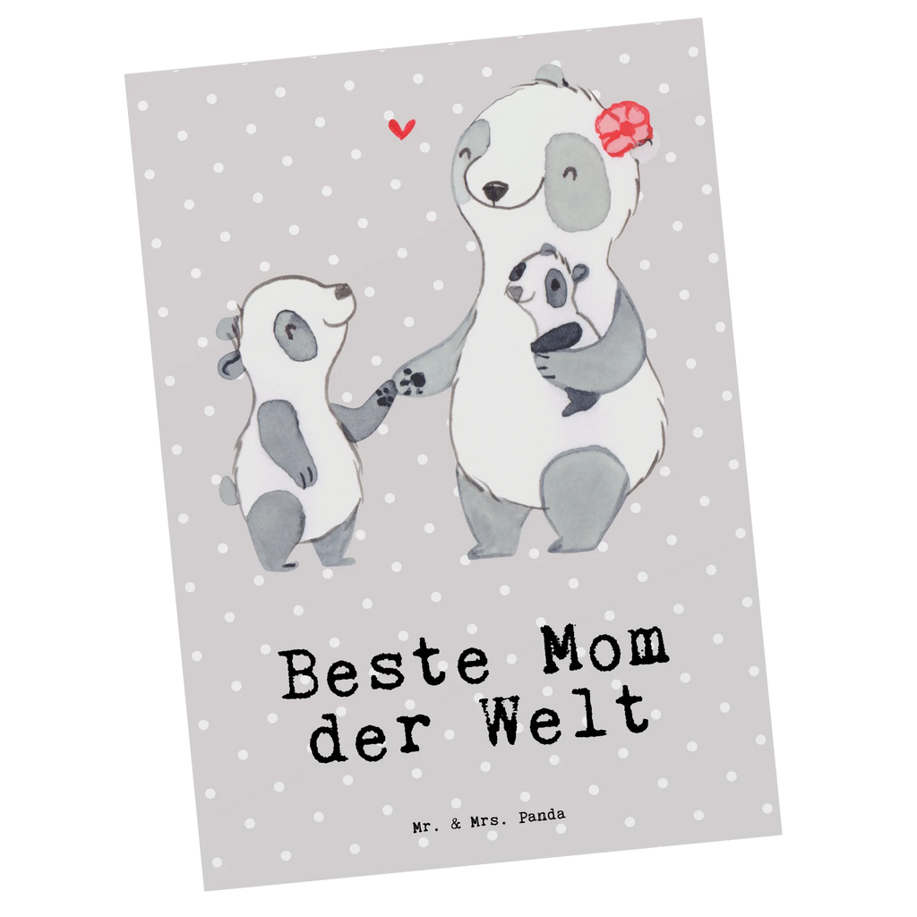 Postkarte Panda Beste Mom der Welt Kunstkarten, Designkarte, Grußkarte, Ansichtskarten, spruchkarte, Postkarten, einzelkarte, Fotokarte, Ansichtskarte, Postkarte, bildkarte, kunstkarte, Motivkarte, Geschenkidee, Geschenk, Schenken, Mitbringsel, Geburtstag, Geburtstagsgeschenk, für, Danke, Dankeschön, Bedanken, Freude machen, Geschenktipp, Sohn, Mutter, Tochter, Muttertag, Ma, Mami, Beste, Mommy, Supermama, Mom, Mutti, Mama, Beste Mama
