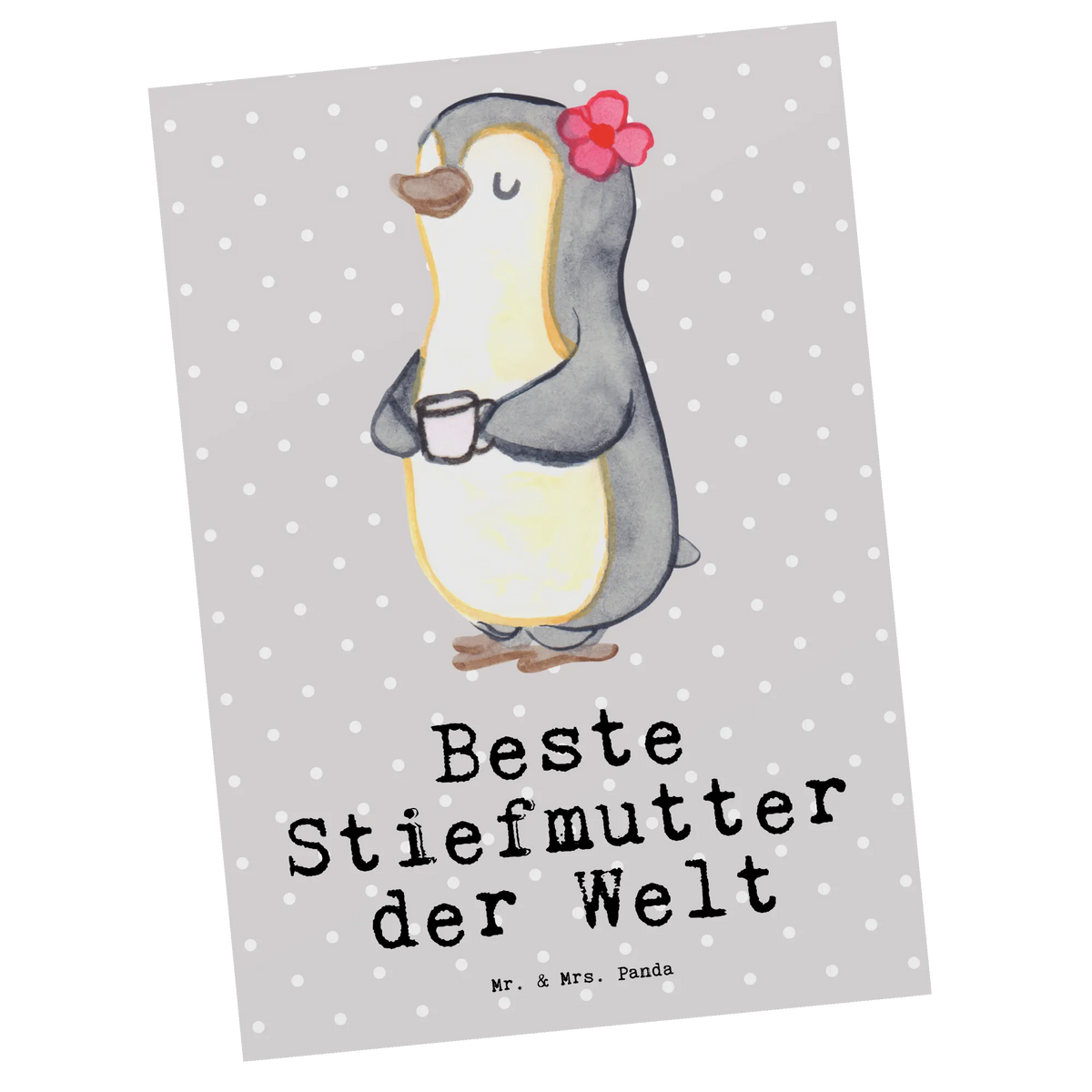 Postcard penguin Best stepmom in the world Designkarte, spruchkarte, Grußkarte, Postkarte, Ansichtskarten, Kunstkarten, einzelkarte, Ansichtskarte, Postkarten, kunstkarte, Fotokarte, bildkarte, Motivkarte, Geschenkidee, Geschenk, Schenken, Mitbringsel, Geburtstag, Geburtstagsgeschenk, für, Danke, Dankeschön, Bedanken, Freude machen, Geschenktipp, Stiefmama, Mutter, Muttertag, Mutti, Mama, Mami, Stiefmutter, Beste, Tochter, Sohn, Stief Mutter
