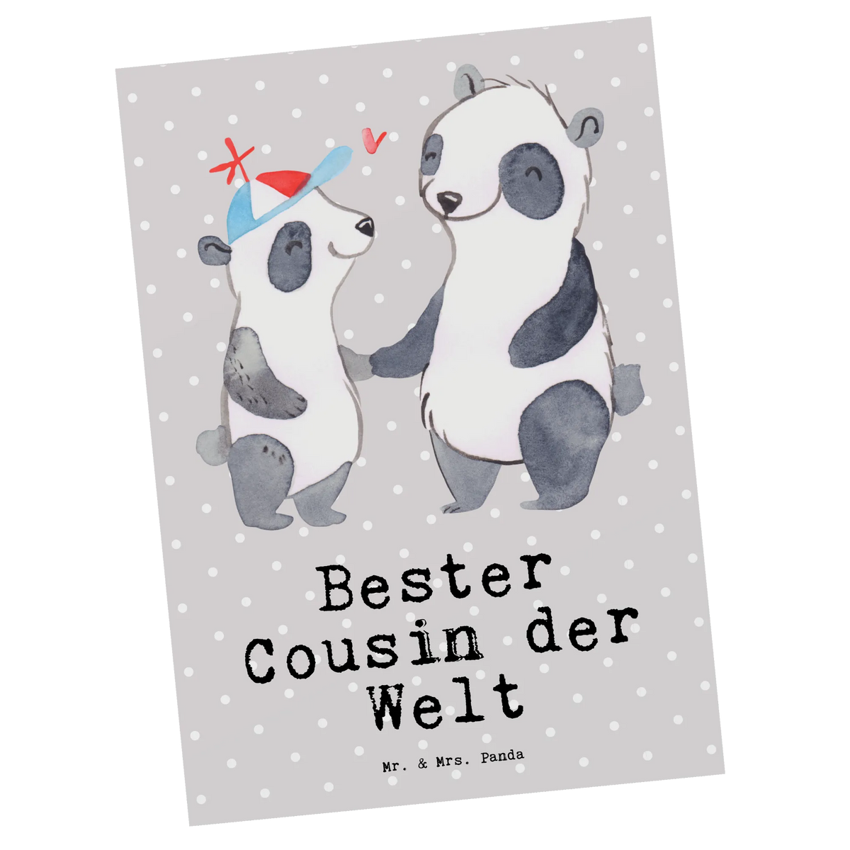 Postkarte Panda Bester Cousin der Welt Kunstkarten, Postkarten, kunstkarte, Postkarte, spruchkarte, Ansichtskarte, Grußkarte, Motivkarte, Designkarte, Fotokarte, bildkarte, Ansichtskarten, einzelkarte, Geschenkidee, Geschenk, Schenken, Mitbringsel, Geburtstag, Geburtstagsgeschenk, für, Danke, Dankeschön, Bedanken, Freude machen, Geschenktipp, Familie, Sohn von Tante, Cousine, Kousin, Sohn von Onkel, Vetter, Verwandtschaft, Cousin