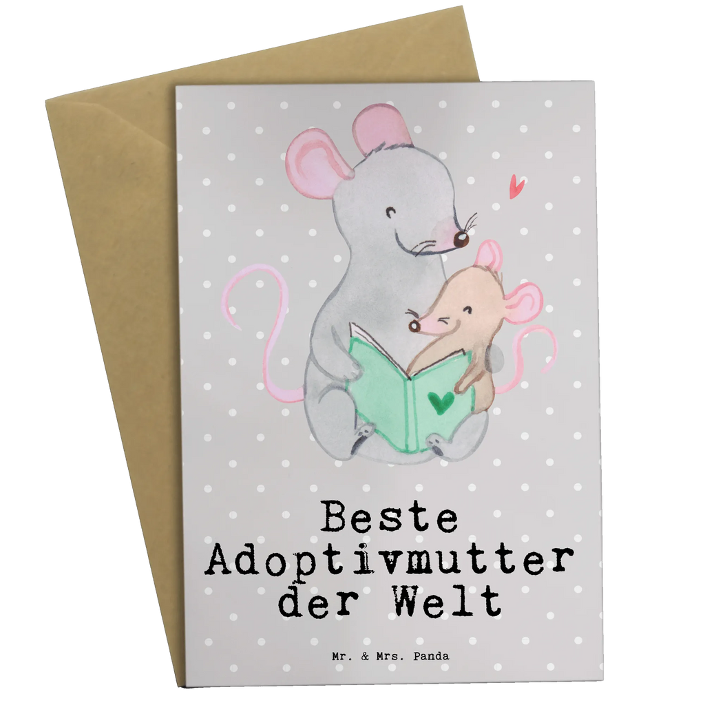 Greetings card Mouse Best adoptive mother in the world folding card, invitation card, birthday card, greeting card, wedding card, for, thank you, gift, giving, birthday, birthday present, gift idea, souvenir, make you happy, gift tip, Daughter, Best Mom, Super Mom, Adoptive Mother, Mom, Mother&#39;s Day, Thank You, Mommy, Mother, Best, Ma, Adoptive Mom, Adopted, Son