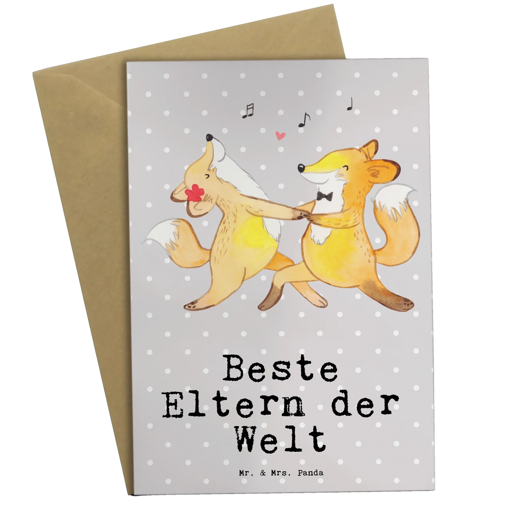 Greetings card Fox Best parents in the world birthday card, wedding card, invitation card, greeting card, folding card, for, thank you, gift, giving, birthday, birthday present, gift idea, souvenir, make you happy, gift tip, parents couple, mom and dad, mom, daddy, mommy, producer, parents, dad, family