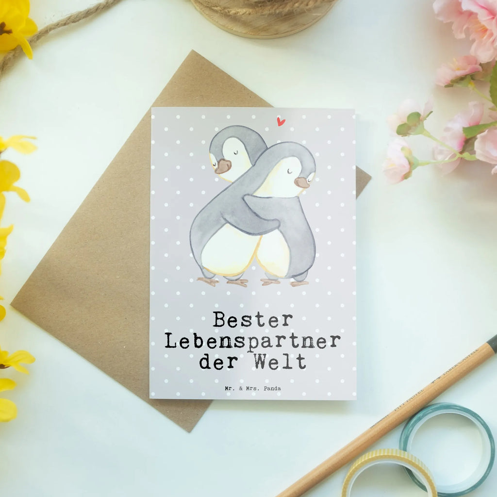 Greetings card penguin Best life partner in the world Ansichtskarten, Einladungskarte, Karte, Geburtstagskarte, Hochzeitskarte, Klappkarte, Glückwunschkarte, Grußkarte, für, Dankeschön, Geschenk, Schenken, Geburtstag, Geburtstagsgeschenk, Geschenkidee, Danke, Bedanken, Mitbringsel, Freude machen, Geschenktipp, Ehemann, Ehefrau, Lebenspartner, Partner, Hochzeitstag, Freundin, Freund, verliebt, Liebe, Ehepartner