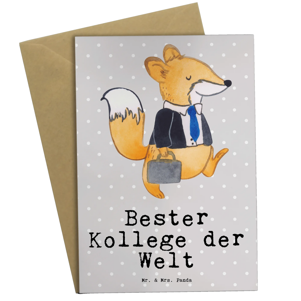 Greetings card Fox Best colleague in the world invitation card, greeting card, birthday card, wedding card, folding card, for, thank you, gift, giving, birthday, birthday present, gift idea, souvenir, make you happy, gift tip, colleague, employee, office, work, retirement, fellow worker, profession, farewell gift, Work colleague