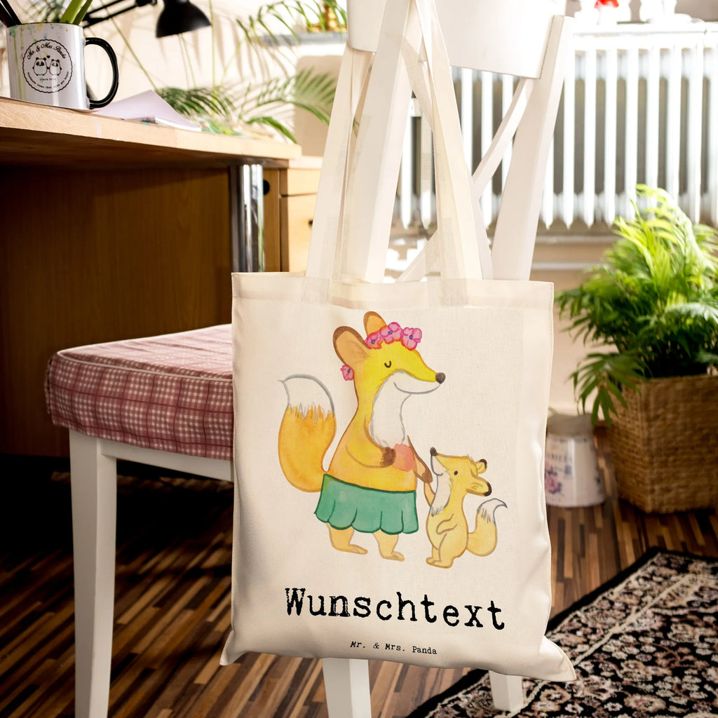 Personalised tote bag Fox best mom in the world for, thank you, gift, giving, birthday, birthday present, gift idea, souvenir, make you happy, gift tip, Mother&#39;s Day, Super Mom, Thank You, Best Mom, Mutti, Mommy, Son, Mother, Mama, Daughter, Ma, Best