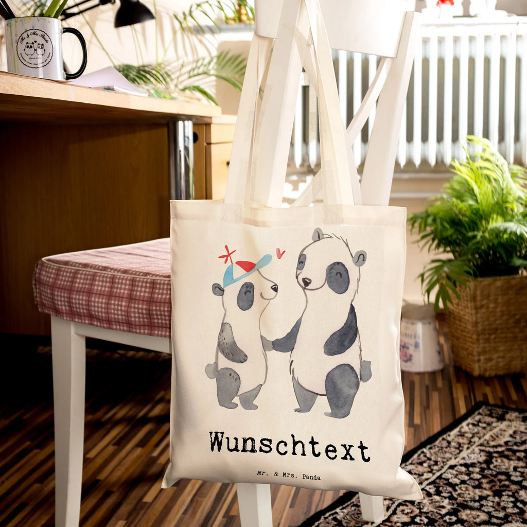 Personalised tote bag panda best cousin in the world for, thank you, gift, giving, birthday, birthday present, gift idea, souvenir, make you happy, gift tip, uncle&#39;s son, cousin, family, kin, aunt&#39;s son, Cousin