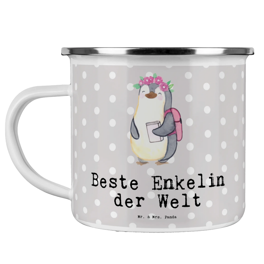 Kempingowy kubek emaliowany Pingwin Najlepsza wnuczka na świecie Teebecher, Blechtasse, Reisebecher, wanderbecher, Emailletasse, blechbecher, Tasse, wandertasse, Campingtasse, reisetasse, Metalltasse, Trinkbecher, Emaille Becher, Kaffeetasse, becher emaille, Emaille Tasse, Campingbecher, Teetasse, Pott, Tasse Emaille, Becher, emaillebecher, Kaffeebecher, metallbecher, Geschenkidee, Geschenk, Schenken, Mitbringsel, Geburtstag, Geburtstagsgeschenk, für, Danke, Dankeschön, Bedanken, Freude machen, Geschenktipp, Opa, Kind von Tochter, Enkelin, Enkeltochter, Großtochter, Oma, Enkelkind, Kind von Sohn, Taufe
