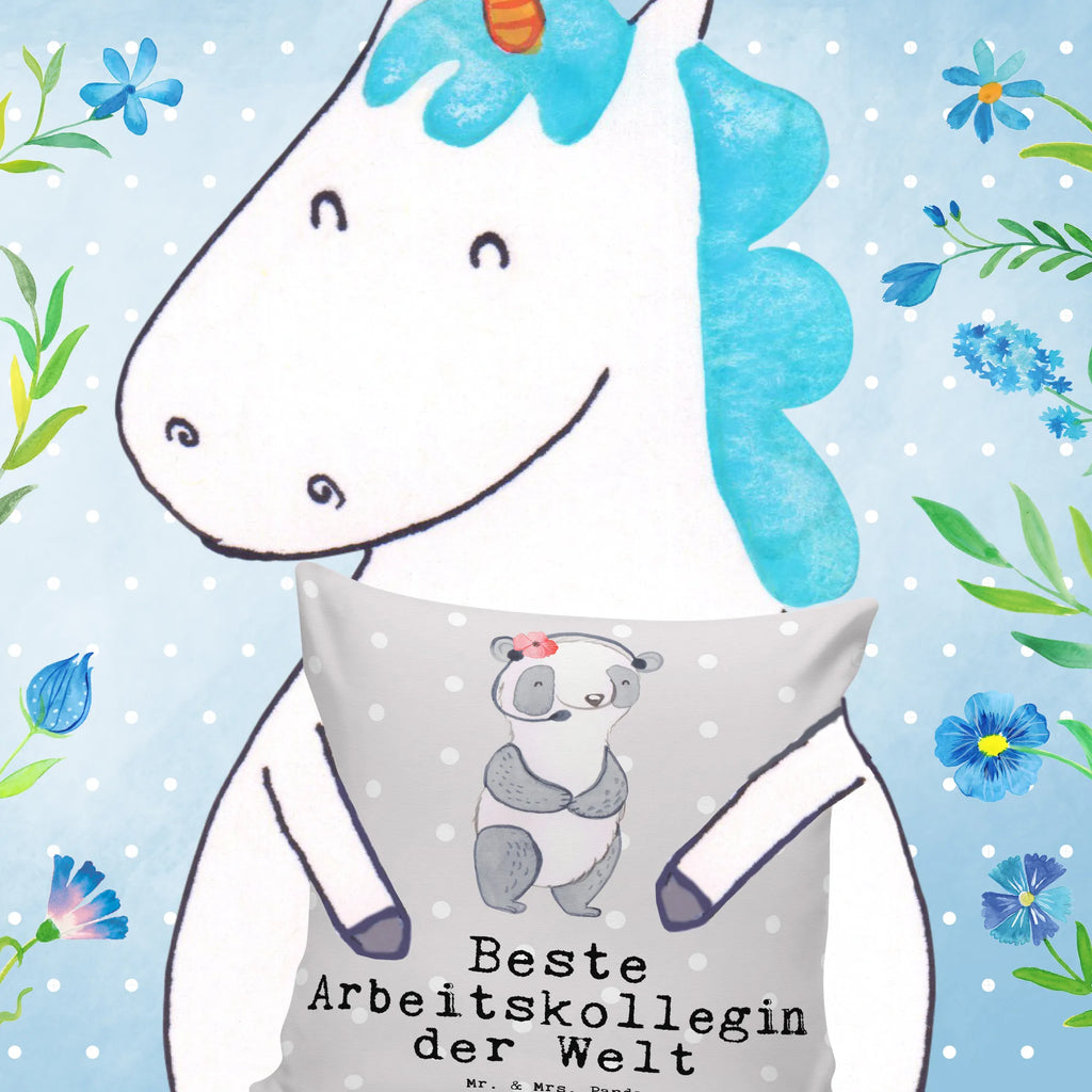 40x40 poduszka Panda Najlepsza koleżanka z pracy na świecie dla, Dziękuję, Prezent, Wręczyć, Urodziny, Prezent urodzinowy, Pomysł na prezent, Podziękować, Upominek, Sprawić radość, Tip na prezent