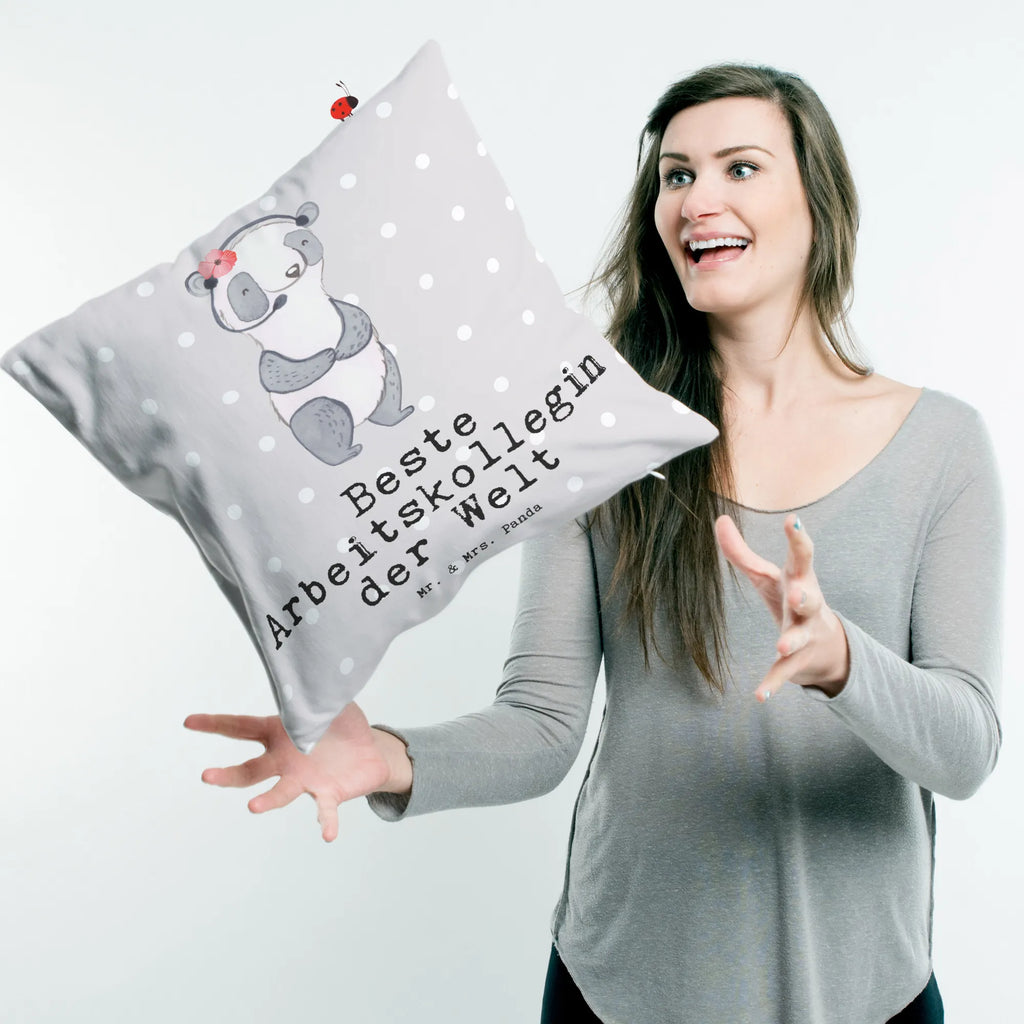 40x40 poduszka Panda Najlepsza koleżanka z pracy na świecie dla, Dziękuję, Prezent, Wręczyć, Urodziny, Prezent urodzinowy, Pomysł na prezent, Podziękować, Upominek, Sprawić radość, Tip na prezent