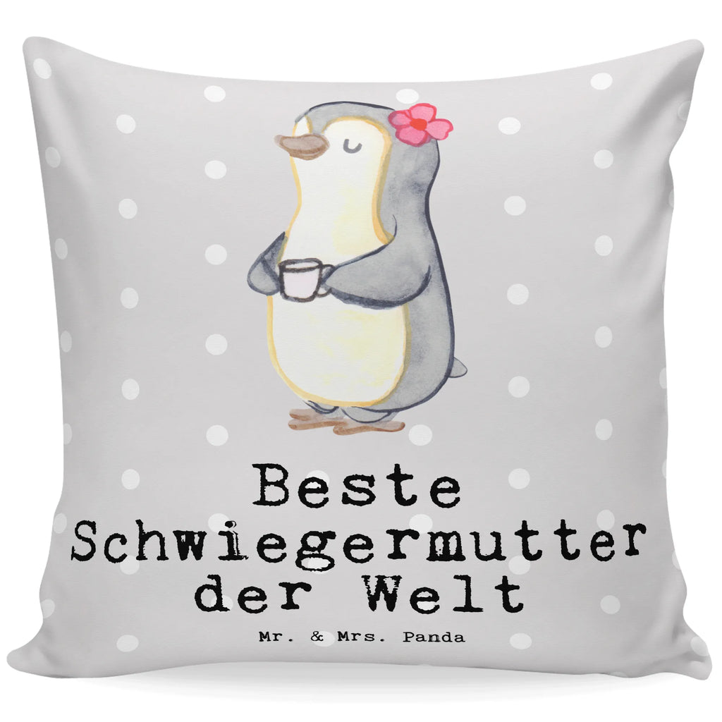 Cushion penguin Best mother in law in the world 40x40, settee, pillow case, bed, sofa, couch, bedroom, pillows, cushion, soft, Pillow, fluffy, 40 x 40, pad, for, thank you, gift, giving, birthday, birthday present, gift idea, souvenir, make you happy, gift tip, by marriage, mother, mother-in-law, Mother-in-law, parents-in-law, mom, spouse&#39;s mother