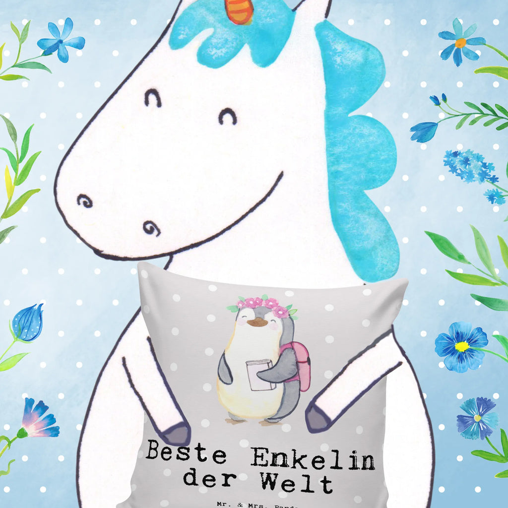 Cushion penguin Best granddaughter in the world pad, pillows, bed, bedroom, settee, 40x40, cushion, Pillow, fluffy, sofa, couch, 40 x 40, pillow case, soft, for, thank you, gift, giving, birthday, birthday present, gift idea, souvenir, make you happy, gift tip, granddaughter, child from daughter, grandpa, christening, Granddaughter, child from son, grandma, grandchild