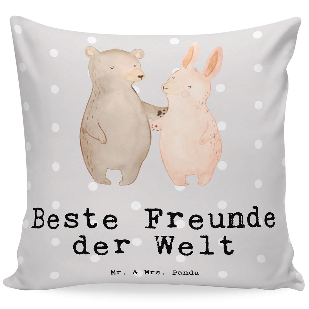Cushion Hare best friends in the world couch, fluffy, pillow case, 40 x 40, bed, Pillow, cushion, settee, soft, sofa, pad, pillows, 40x40, bedroom, for, thank you, gift, giving, birthday, birthday present, gift idea, souvenir, make you happy, gift tip, friendship, friends, dude, boyfriend, bff, clique, best friends, girlfriend, bae