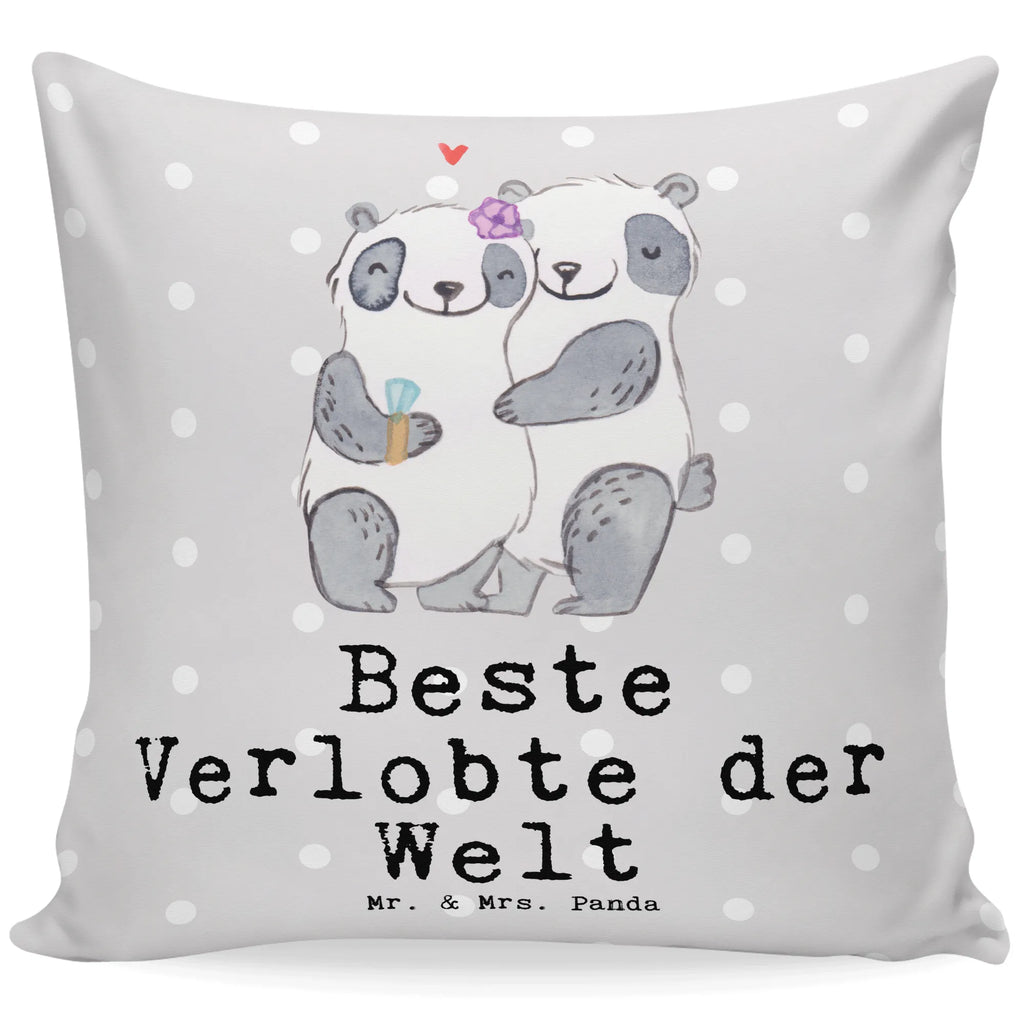 Cushion panda Best Fiancée in the World soft, pillows, sofa, couch, pillow case, 40 x 40, fluffy, bedroom, 40x40, bed, pad, settee, cushion, Pillow, for, thank you, gift, giving, birthday, birthday present, gift idea, souvenir, make you happy, gift tip, fiancee, wedding, wife, betrothal, marriage, dream girl, future, girlfriend