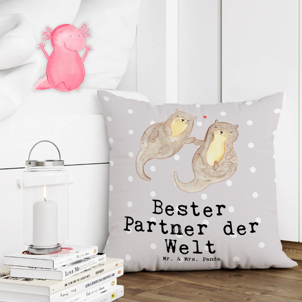 Cushion otter Best partner in the world bedroom, pillow case, sofa, cushion, bed, fluffy, 40x40, couch, 40 x 40, soft, Pillow, pad, settee, pillows, for, thank you, gift, giving, birthday, birthday present, gift idea, souvenir, make you happy, gift tip, boyfriend, couple, significant other, Wife, Woman, Man, Partner, Husband. Girlfriend, love, Spouse