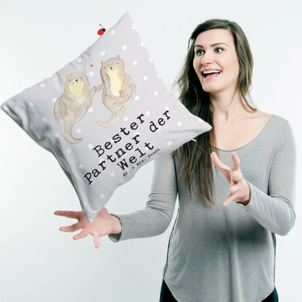 Cushion otter Best partner in the world bedroom, pillow case, sofa, cushion, bed, fluffy, 40x40, couch, 40 x 40, soft, Pillow, pad, settee, pillows, for, thank you, gift, giving, birthday, birthday present, gift idea, souvenir, make you happy, gift tip, boyfriend, couple, significant other, Wife, Woman, Man, Partner, Husband. Girlfriend, love, Spouse