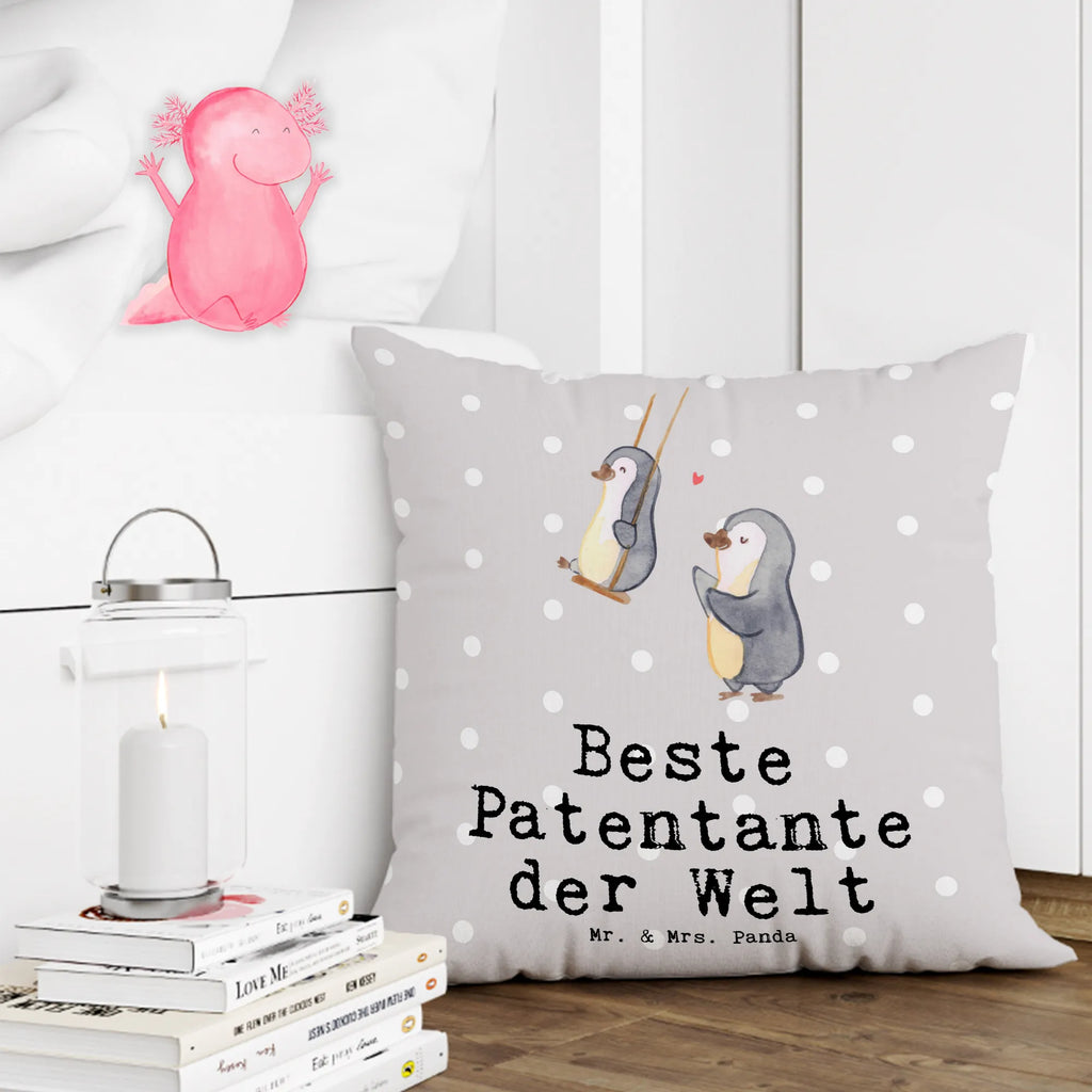 Cushion penguin Best godmother in the world soft, pillows, bed, Pillow, cushion, 40 x 40, settee, bedroom, fluffy, couch, sofa, pad, pillow case, 40x40, for, thank you, gift, giving, birthday, birthday present, gift idea, souvenir, make you happy, gift tip, family, favorite aunt, Godmother, nephew, little thing, christening partner, niece, godfather aunt, baptism
