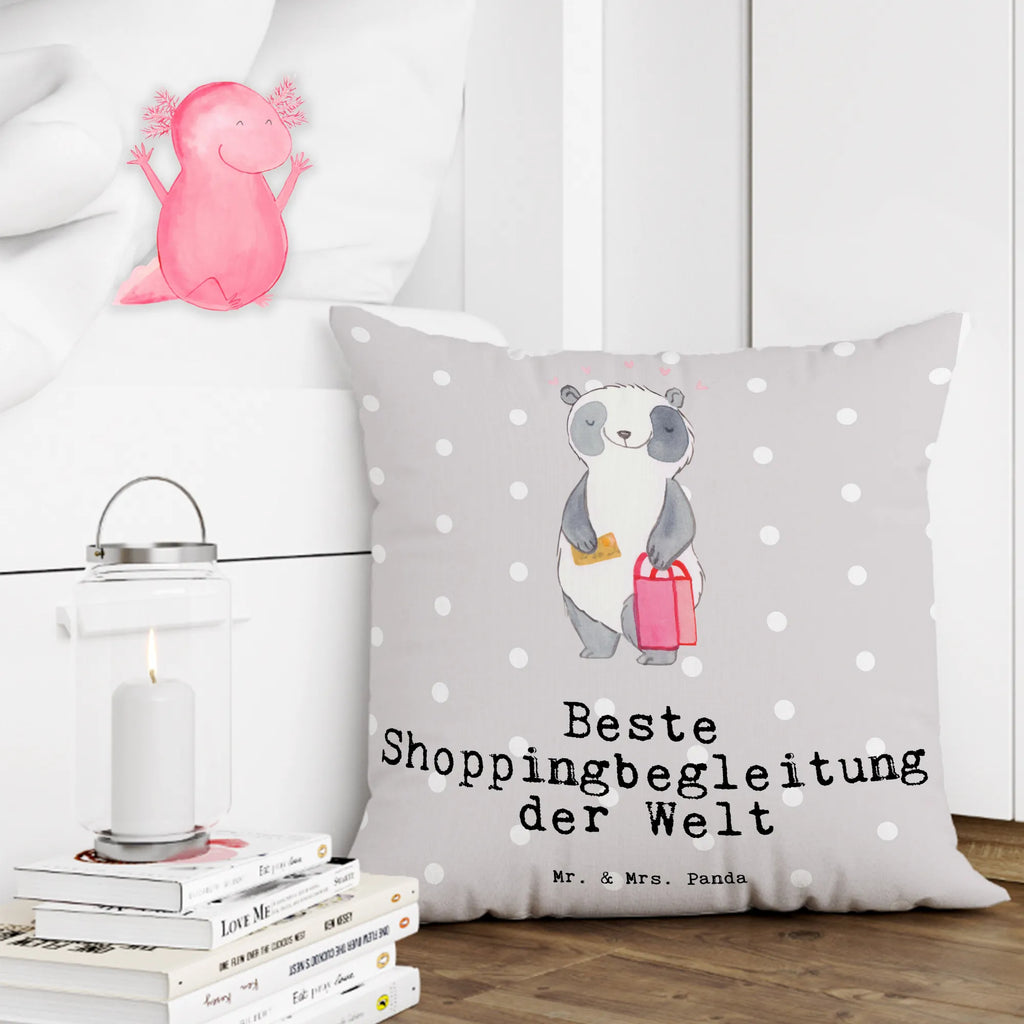 Cushion panda Best shopping companion in the world bedroom, soft, cushion, 40x40, couch, 40 x 40, pillow case, fluffy, Pillow, pillows, pad, bed, sofa, settee, for, thank you, gift, giving, birthday, birthday present, gift idea, souvenir, make you happy, gift tip, shopping queen, shopping, bff, girlfriend, queen, boyfriend, shopping partner, partner, Shopping companion, escort, best