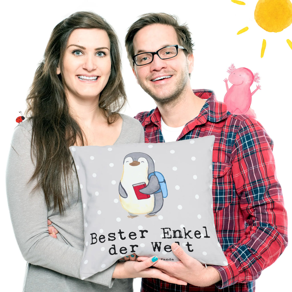 40x40 Kissen Pinguin Bester Enkel der Welt Kissenhülle 40x40, Sofakissen, Zierkissen, Kopfkissen, Kopfkissen 40x40, Dekokissen 40x40, Kissenhülle, Kissen, Dekokissen, Kissenbezüge, Kissenbezug 40x40, Kissen 40x40 Waschbar, Motivkissen, Dekokissen Sofa, Kissen 40x40, sofakissen, sitzkissen, Couchkissen, Sofakissen 40x40, für, Dankeschön, Geschenk, Schenken, Geburtstag, Geburtstagsgeschenk, Geschenkidee, Danke, Bedanken, Mitbringsel, Freude machen, Geschenktipp, Kind von Tochter, Enkelkind, Oma, Enkel, Enkelsohn, Taufe, Opa, Großsohn, Kind von Sohn