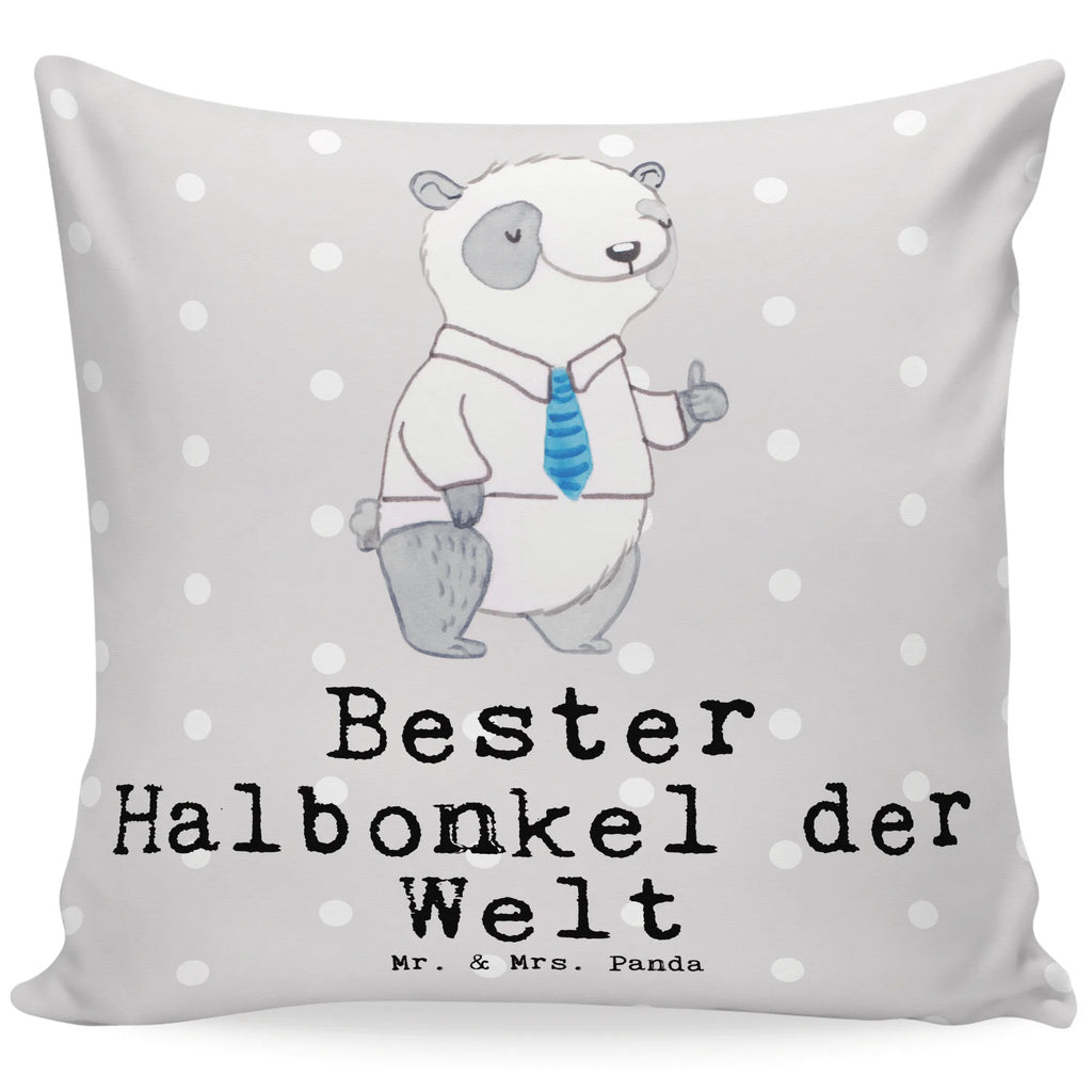 Cushion panda Best half uncle in the world settee, 40 x 40, sofa, bed, couch, Pillow, pad, soft, pillow case, cushion, pillows, 40x40, bedroom, fluffy, for, thank you, gift, giving, birthday, birthday present, gift idea, souvenir, make you happy, gift tip, half-uncle, step, step-sibling, Uncle, family, best uncle, trifle, step-uncle