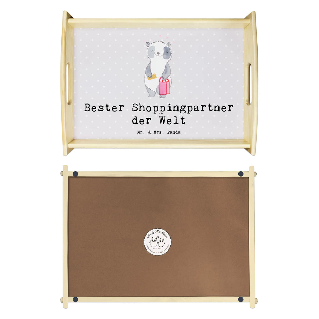 Serviertablett Panda Bester Shoppingpartner der Welt Küchentablett, Dekotablett, Serviertablett, Holztablett, Tablett, Frühstückstablett, für, Dankeschön, Geschenk, Schenken, Geburtstag, Geburtstagsgeschenk, Geschenkidee, Danke, Bedanken, Mitbringsel, Freude machen, Geschenktipp, Partner, bff, Queen, Shopping-Queen, Einkaufen, Begleitung, Freund, Shoppingpartner, Shoppen, Shopping, Freundin, Bester