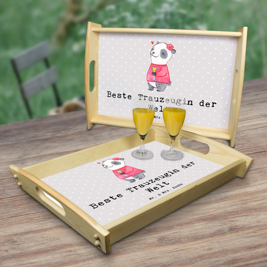 Serviertablett Panda Beste Trauzeugin der Welt Tablett, Frühstückstablett, Dekotablett, Serviertablett, Holztablett, Küchentablett, für, Dankeschön, Geschenk, Schenken, Geburtstag, Geburtstagsgeschenk, Geschenkidee, Danke, Bedanken, Mitbringsel, Freude machen, Geschenktipp, Heirat, Hochzeit, Trauung, Standesamt, Trauzeugin, Freundin, Braut, Trauhzeugin, JGA, Kirche