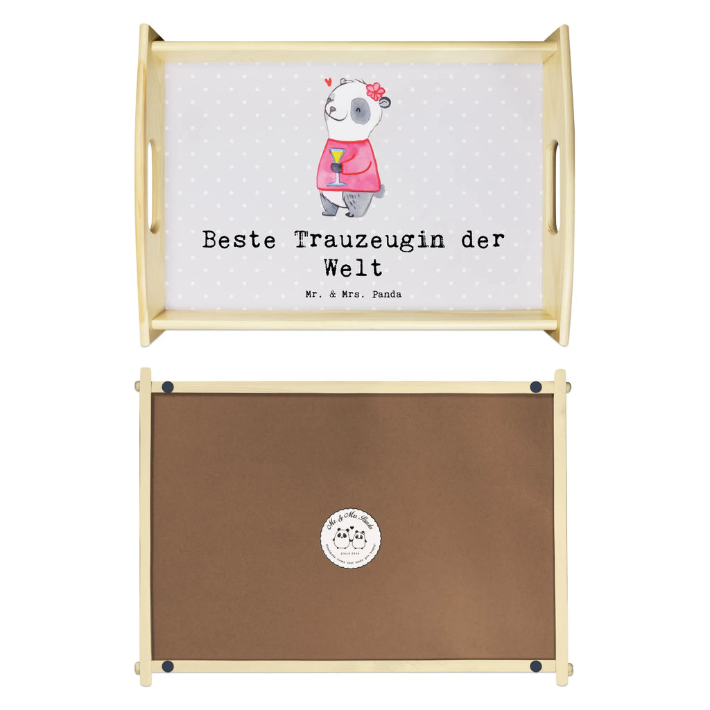 Serviertablett Panda Beste Trauzeugin der Welt Tablett, Frühstückstablett, Dekotablett, Serviertablett, Holztablett, Küchentablett, für, Dankeschön, Geschenk, Schenken, Geburtstag, Geburtstagsgeschenk, Geschenkidee, Danke, Bedanken, Mitbringsel, Freude machen, Geschenktipp, Heirat, Hochzeit, Trauung, Standesamt, Trauzeugin, Freundin, Braut, Trauhzeugin, JGA, Kirche