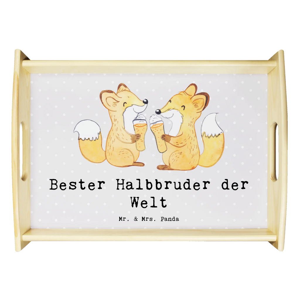 Serving tray Fox Best Half Brother in the World wooden tray, breakfast tray, serving tray, tray, kitchen tray, for, thank you, gift, giving, birthday, birthday present, gift idea, souvenir, make you happy, gift tip, step, brudi, brother, step siblings, sister, son, best, Half brother, brother heart, family, present, trifle, step brother, siblings