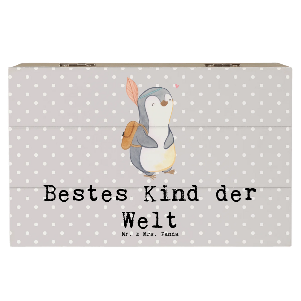 Skrzynia drewniana Pingwin Najlepsze dziecko na świecie dla, Dziękuję, Prezent, Wręczyć, Urodziny, Prezent urodzinowy, Pomysł na prezent, Podziękować, Upominek, Sprawić radość, Tip na prezent