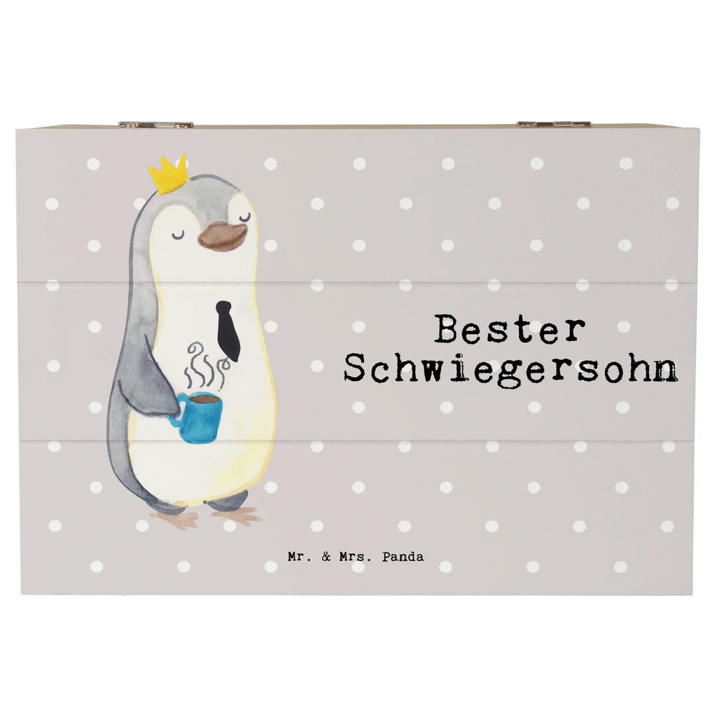 Holzkiste Pinguin Bester Schwiegersohn XXL, Schatzkiste, Erinnerungsbox, Geschenkdose, Holzkiste, Dekokiste, Schatulle, Kiste, Erinnerungskiste, Aufbewahrungsbox, Truhe, Geschenkbox, für, Dankeschön, Geschenk, Schenken, Geburtstag, Geburtstagsgeschenk, Geschenkidee, Danke, Bedanken, Mitbringsel, Freude machen, Geschenktipp, Frau, Tochter, Schwiegersohn, angeheiratet, Hochzeit, Ehefrau des Sohns, Heirat