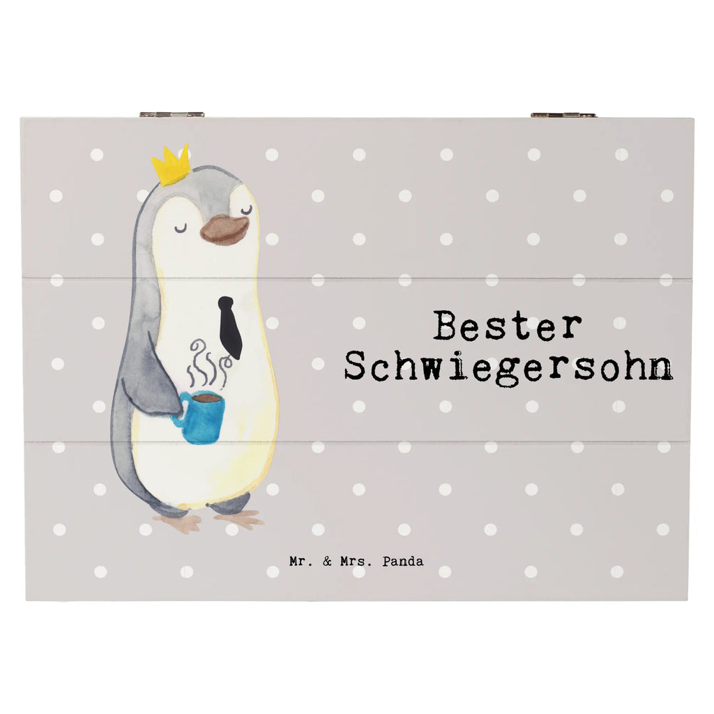 Holzkiste Pinguin Bester Schwiegersohn XXL, Schatzkiste, Erinnerungsbox, Geschenkdose, Holzkiste, Dekokiste, Schatulle, Kiste, Erinnerungskiste, Aufbewahrungsbox, Truhe, Geschenkbox, für, Dankeschön, Geschenk, Schenken, Geburtstag, Geburtstagsgeschenk, Geschenkidee, Danke, Bedanken, Mitbringsel, Freude machen, Geschenktipp, Frau, Tochter, Schwiegersohn, angeheiratet, Hochzeit, Ehefrau des Sohns, Heirat
