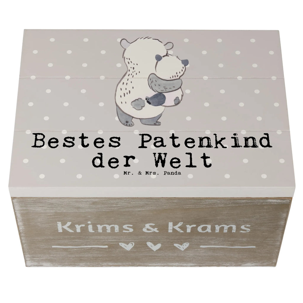 Holzkiste Panda Bestes Patenkind der Welt Schatulle, Kiste, Dekokiste, Truhe, Holzkiste, Geschenkbox, Erinnerungskiste, Geschenkdose, Aufbewahrungsbox, XXL, Erinnerungsbox, Schatzkiste, für, Dankeschön, Geschenk, Schenken, Geburtstag, Geburtstagsgeschenk, Geschenkidee, Danke, Bedanken, Mitbringsel, Freude machen, Geschenktipp, Taufe, Täufling, Tauffeier, Patenkind, Nichte, Neffe, Paten Kind, Patenonkel, Taufgeschenk, Patentante, Pate