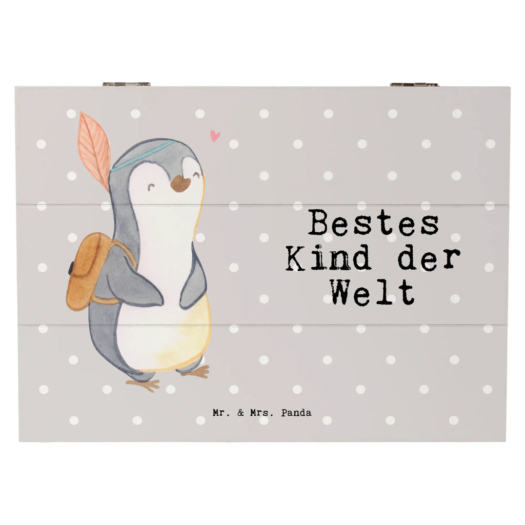 Skrzynia drewniana Pingwin Najlepsze dziecko na świecie dla, Dziękuję, Prezent, Wręczyć, Urodziny, Prezent urodzinowy, Pomysł na prezent, Podziękować, Upominek, Sprawić radość, Tip na prezent