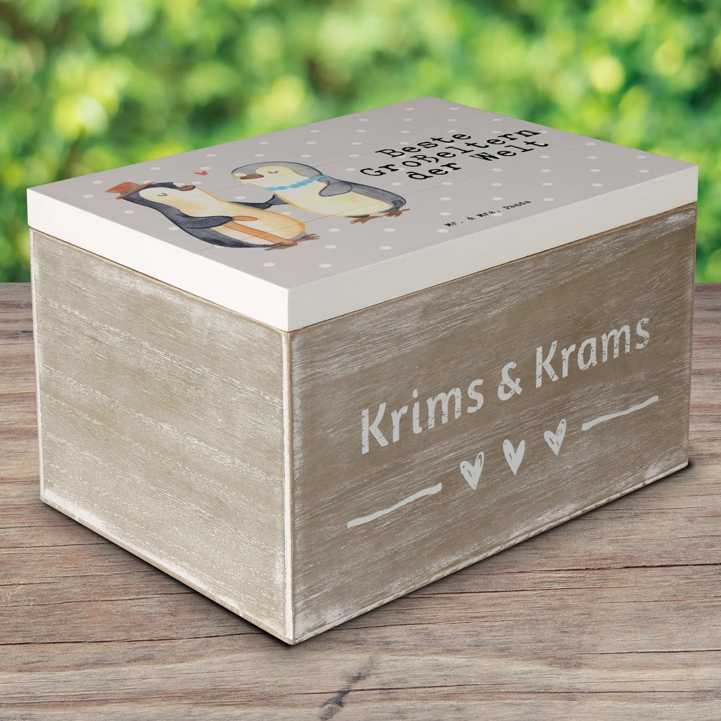 Wooden chest penguin Best grandparents in the world treasure chest, memory box, chest, casket, box, storage box, decorative box, XXL, Wooden box, for, thank you, gift, giving, birthday, birthday present, gift idea, souvenir, make you happy, gift tip, grandfather, oppi, oppa, grandpa. Grandpa, grandchild, Grandparents, grandmother, granddaughter, little thing, grandson, grandma, grandpa, best, grandparents