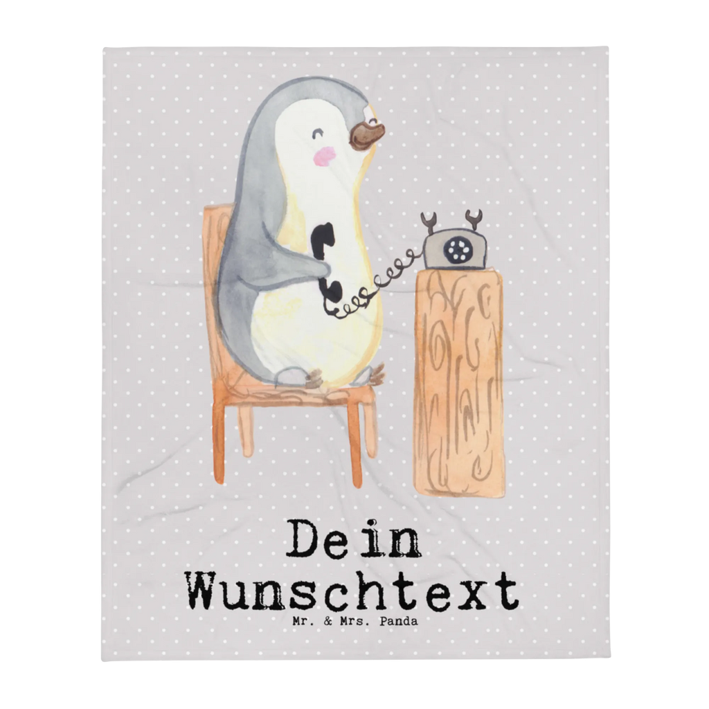 Personalizowany koc Pingwin Najlepszy partner do plotkowania na świecie dla, Dziękuję, Prezent, Wręczyć, Urodziny, Prezent urodzinowy, Pomysł na prezent, Podziękować, Upominek, Sprawić radość, Tip na prezent