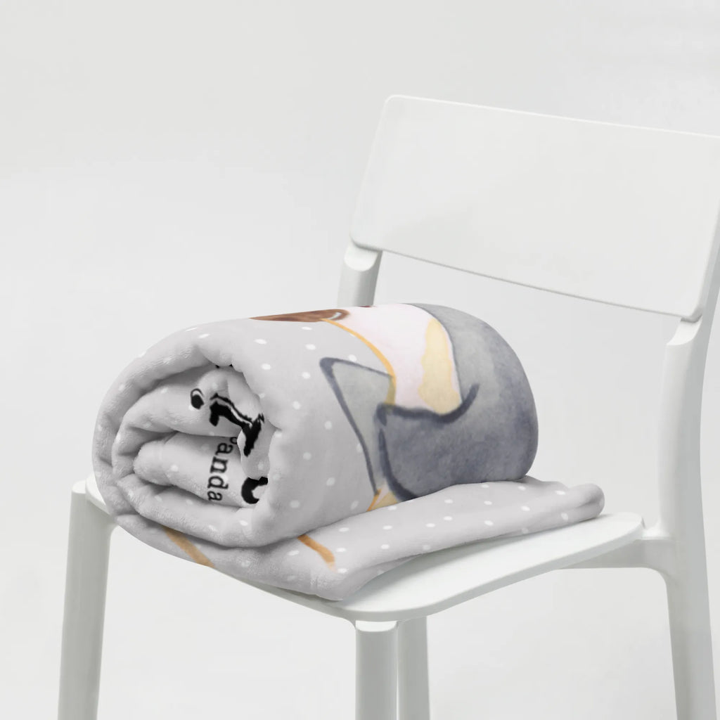 Personalizowany koc Pingwin Najlepsza chrzestna na świecie dla, Dziękuję, Prezent, Wręczyć, Urodziny, Prezent urodzinowy, Pomysł na prezent, Podziękować, Upominek, Sprawić radość, Tip na prezent