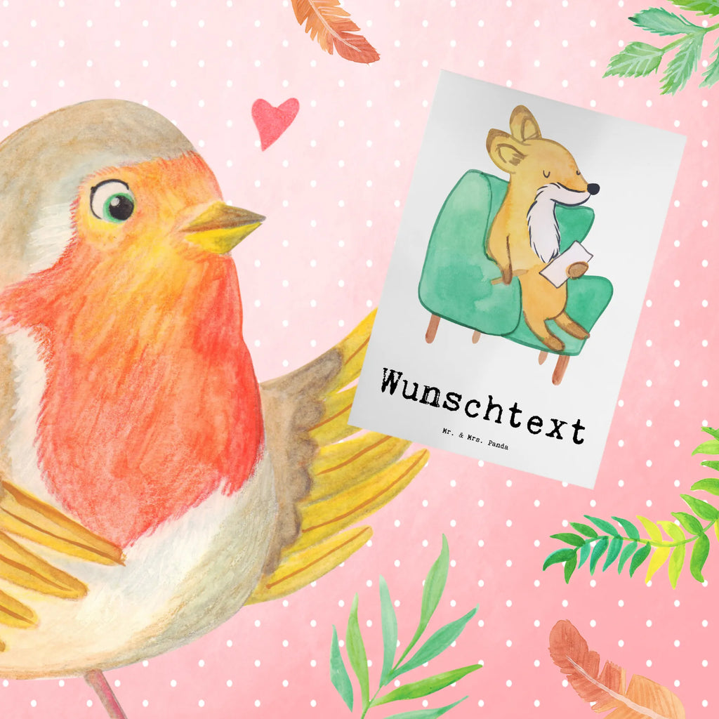 Spersonalizowana kartka z życzeniami lis Najlepszy słuchacz na świecie dla, Dziękuję, Prezent, Wręczyć, Urodziny, Prezent urodzinowy, Pomysł na prezent, Podziękować, Upominek, Sprawić radość, Tip na prezent