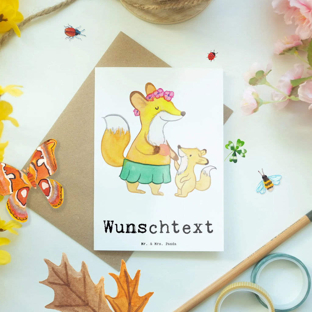 Personalised greetings card Fox best mom in the world for, thank you, gift, giving, birthday, birthday present, gift idea, souvenir, make you happy, gift tip, Mother&#39;s Day, Daughter, Super Mom, Thank You, Ma, Best Mom, Mommy, Mother, Mutti, Mama, Best, Son
