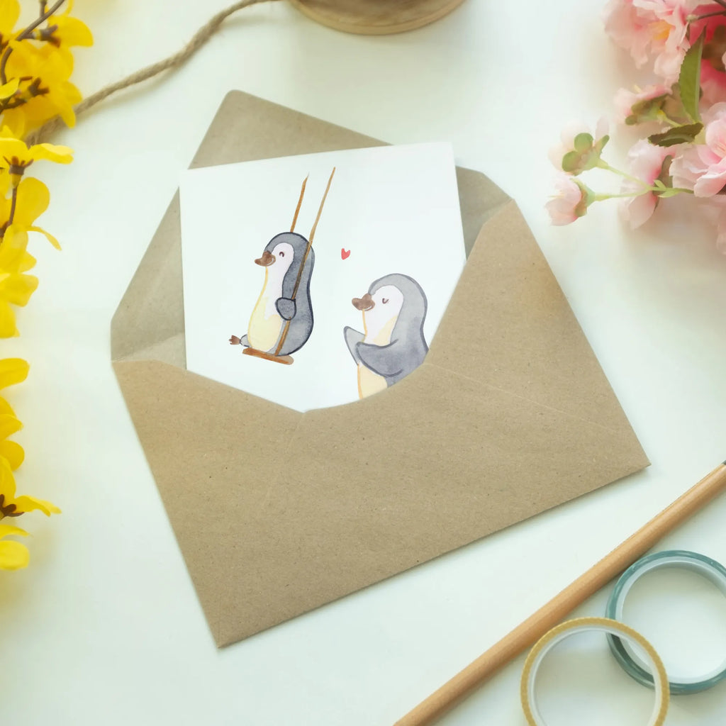Personalised greetings card penguin Best godmother in the world for, thank you, gift, giving, birthday, birthday present, gift idea, souvenir, make you happy, gift tip, godfather aunt, baptism, little thing, family, nephew, christening partner, niece, favorite aunt, Godmother