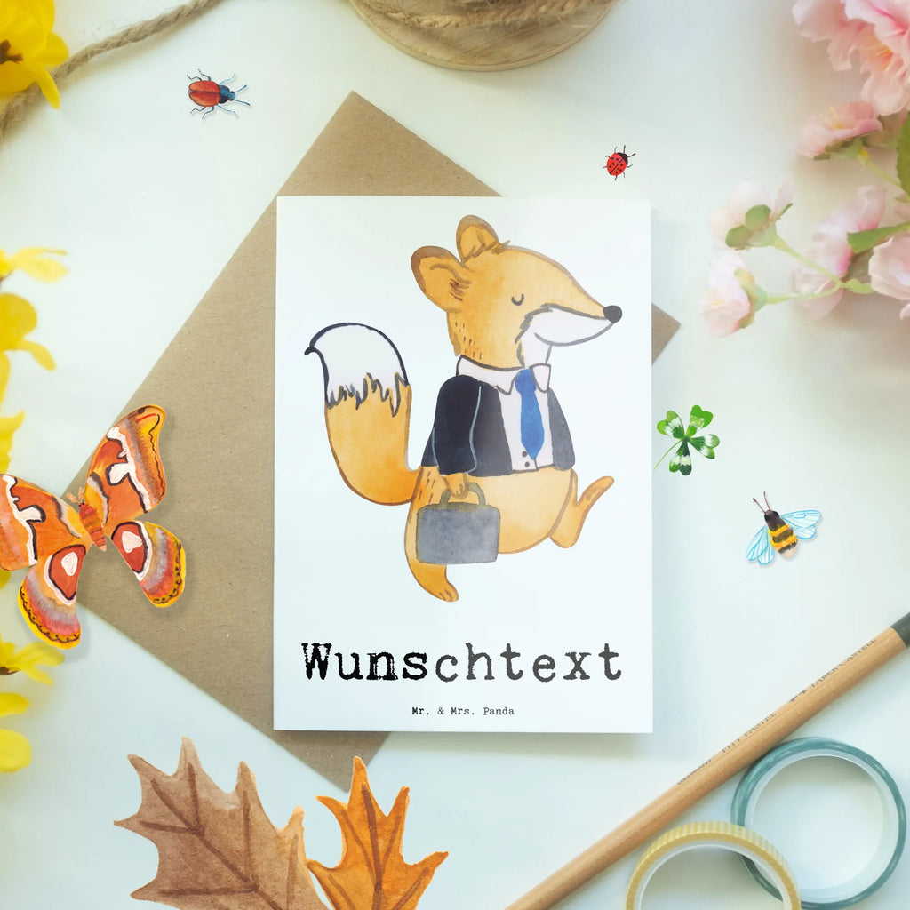 Personalised greetings card Fox Best colleague in the world for, thank you, gift, giving, birthday, birthday present, gift idea, souvenir, make you happy, gift tip, retirement, fellow worker, Work colleague, work, employee, farewell gift, office, colleague, profession