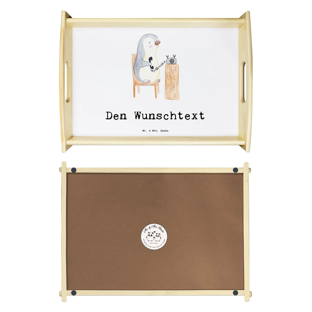 Spersonalizowana taca serwisowa Pingwin Najlepszy partner do plotkowania na świecie dla, Dziękuję, Prezent, Wręczyć, Urodziny, Prezent urodzinowy, Pomysł na prezent, Podziękować, Upominek, Sprawić radość, Tip na prezent