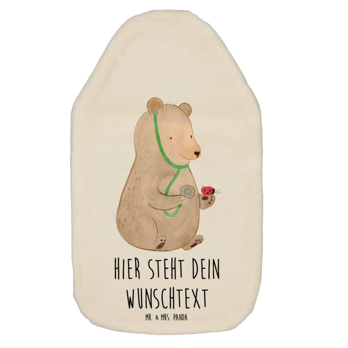 Personalised hot water bottle bear Physician bear, teddy, teddy bear, cuddly toy, Professor, Bear, Doctor