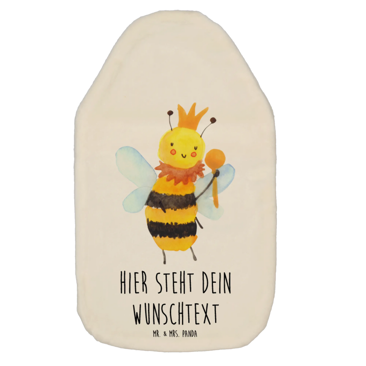 Personalised hot water bottle bee king Bee, wasp, bumblebee