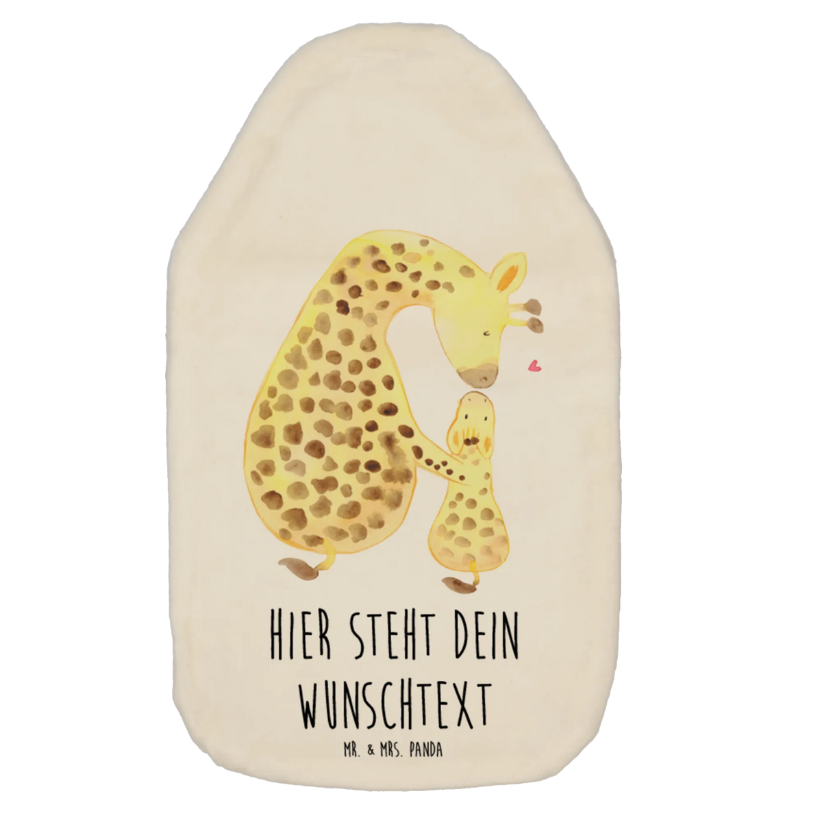 Personalised hot water bottle giraffe child Africa, mum, favourite person, giraffe, daughter, son, mother, child