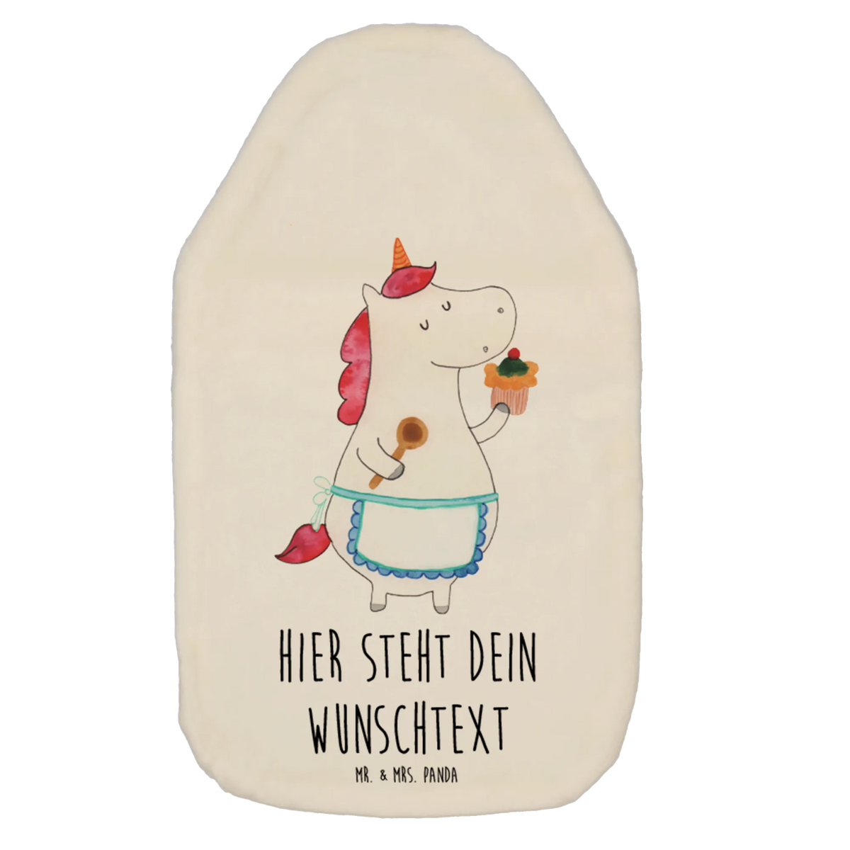Personalised hot water bottle unicorn Kitchen unicorn, unicorns, muffin, dreamer, dreaming, Baker gift, baker present, motivation, cook, cake, bake, hobby cook, Unicorn, pie